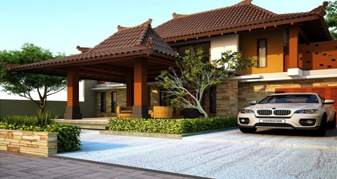 Desain Rumah kekinian dengan gaya joglo