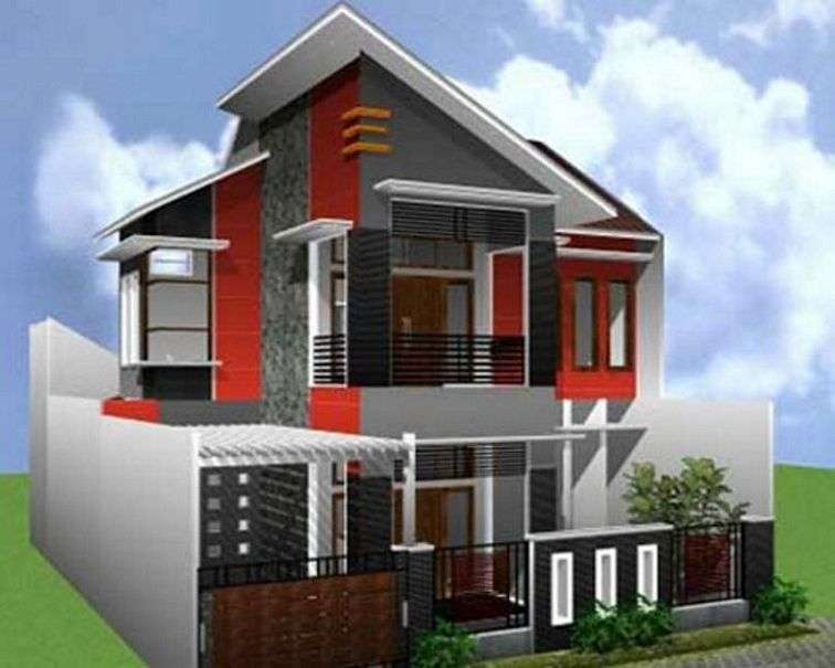 Atap Rumah 2 Lantai Miring Sederhana