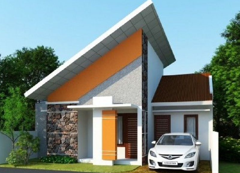 Desain Rumah dengan Atap Miring