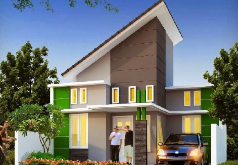 Model Atap Rumah Miring Satu Arah