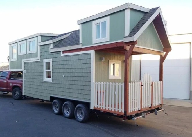 Desain rumah kayu mungil The Reagan