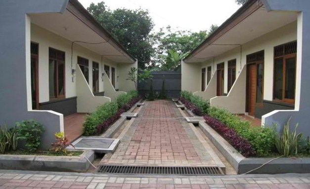 Desain Rumah Kostan Berhadapan