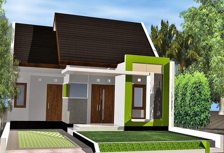 Desain rumah kecil minimalis atap modern