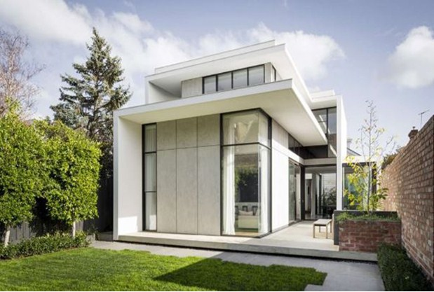 Desain rumah klasik bentuk kotak-kotak