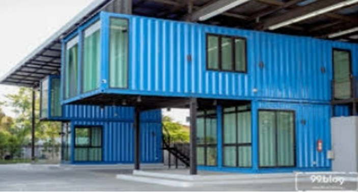 Desain Rumah kontainer 2 lantai