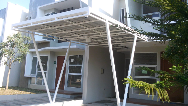 Desain kanopi atap spandek