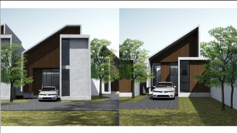 Trend Desain Rumah Atap Miring Spandek