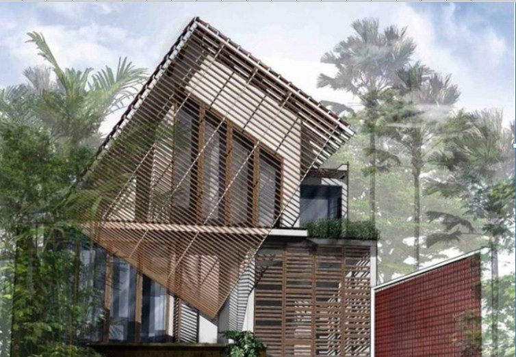 Desain rumah kayu minimalis dan artistik