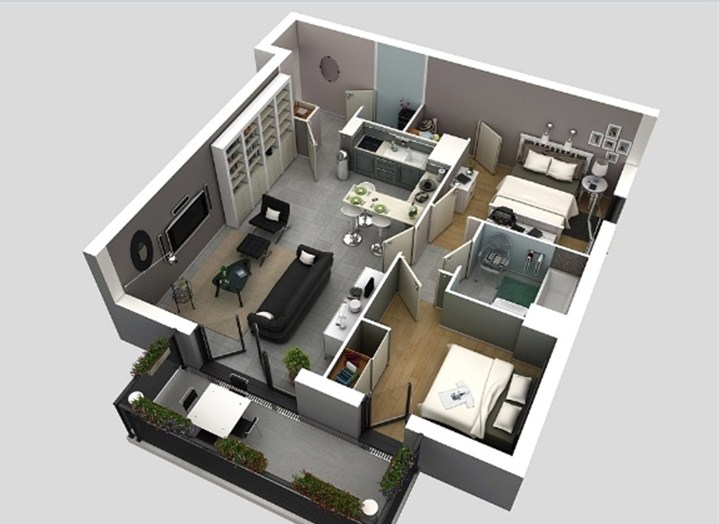 Rumah 1 lantai Minimalis Modern