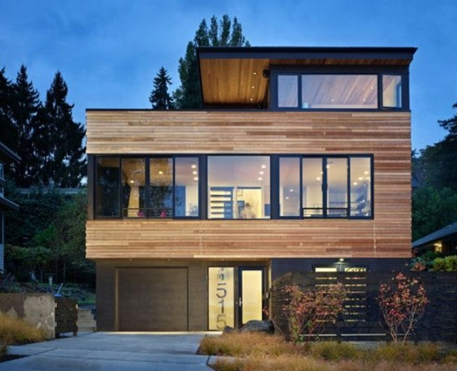 Desain Rumah kayu 3 lantai