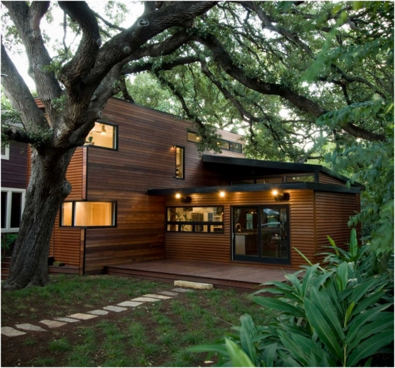 Desain Rumah Kayu Modern Mewah Baru