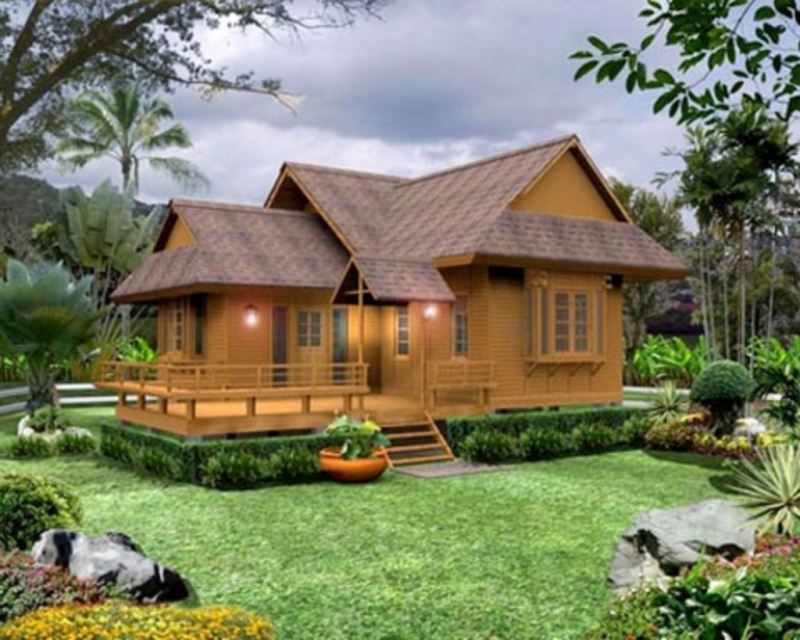 Desain Rumah Kayu Modern Mewah Foto