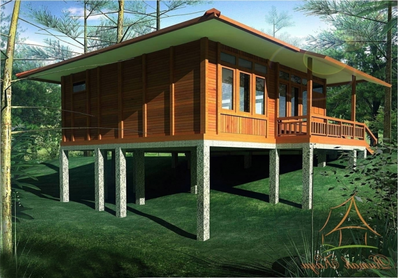 Desain Rumah Kayu Modern Mewah Terkini