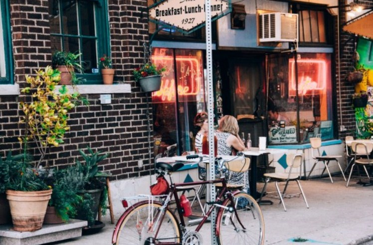 Dekorasi cafe bagian luar