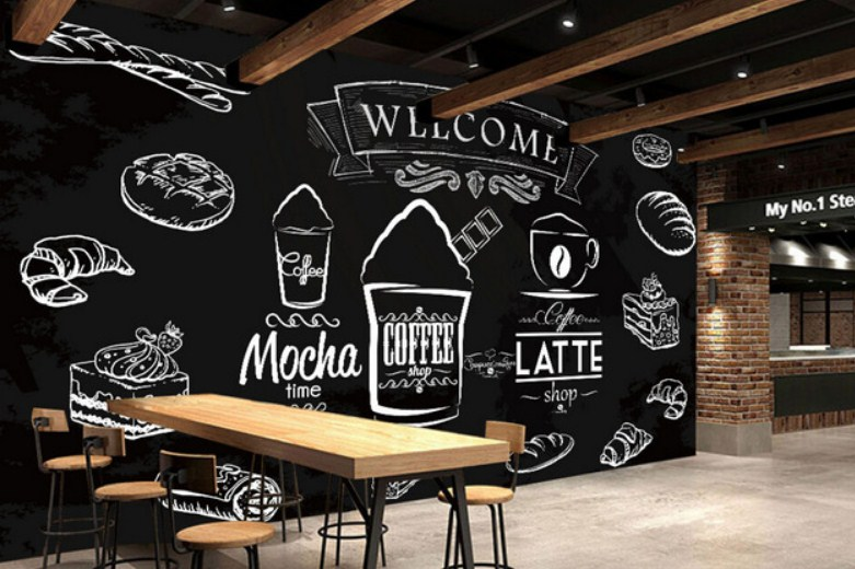 Tuluisan dinding untuk cafe