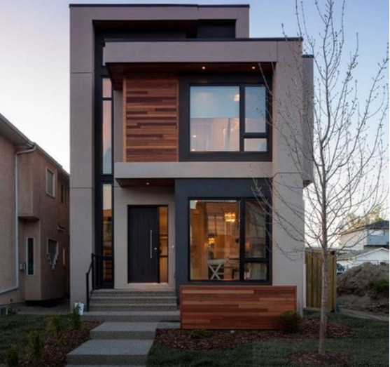 Bentuk desain rumah kost ini terinspirasi dari gaya geometrik