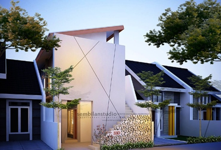 Desain Minimalis di Lahan Memanjang