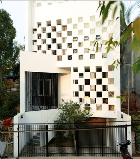 Desain rumah kost 3 lantai yang terlihat modern minimalis 3 lantai