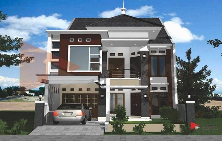 Desain rumah kost minimalis 2 lantai sederhana
