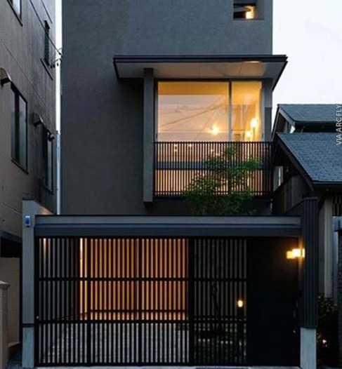 Desain rumah kost modern minimalis hitam