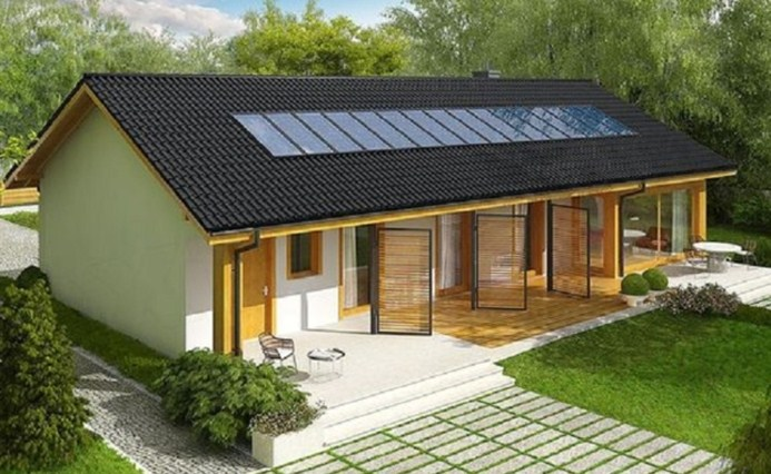 Desain Rumah Memanjang Ke Samping Pintu Geser