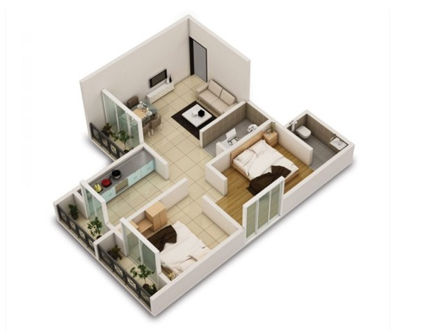 Contoh Desain leter L 2 Kamar