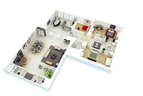 Desain leter L 2 Kamar Terkini