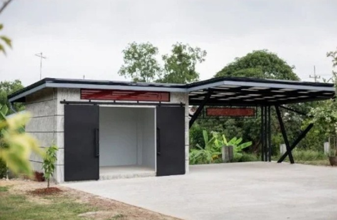 Desain Rumah Leter L 2 Kamar Dengan Carport