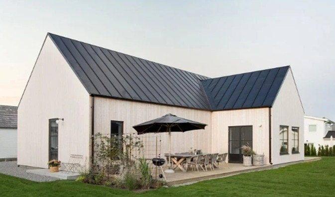 Desain Rumah Leter L 2 Kamar Halaman Belakang Sebagai Tempat Santai