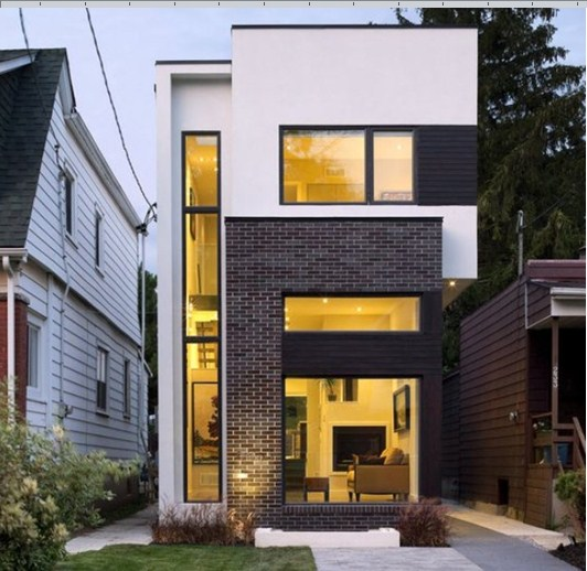 Contoh Desain Rumah Lahan Sempit Memanjang