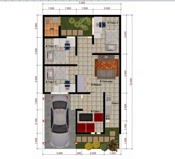 Foto Desain Rumah Lahan Sempit Memanjang