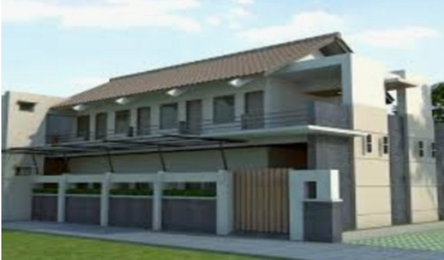 Desain Rumah Kost 2 Lantai Menyatu Dengan Rumah pemilik
