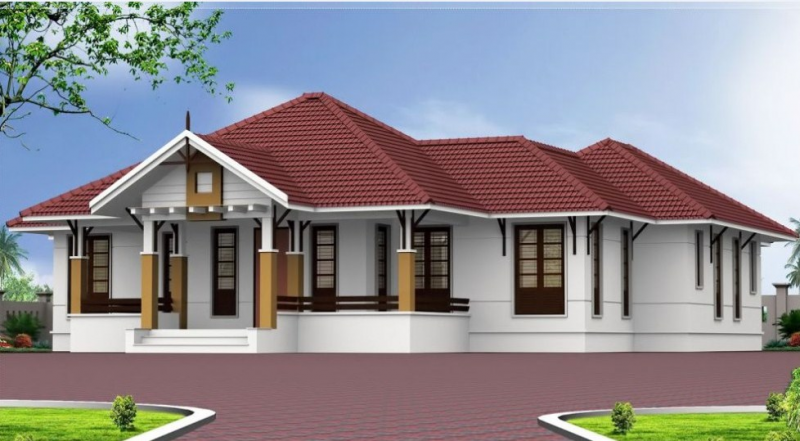 Arsitek Desain Rumah Mewah 1 Lantai 4 Kamar Tidur