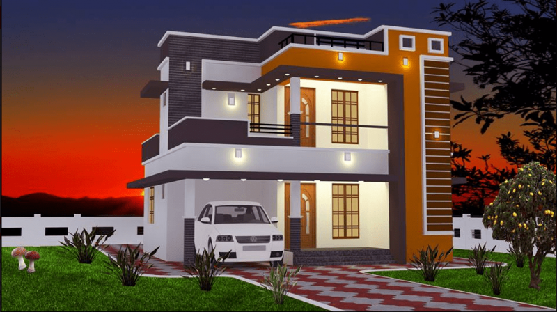 Desain Rumah Mewah 2 Lantai Yang Simple
