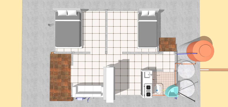 Desain Rumah Minimalis 2 Kamar Tidur Contoh