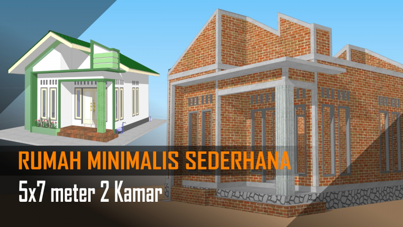 Desain Rumah Minimalis 2 Kamar Tidur Keren