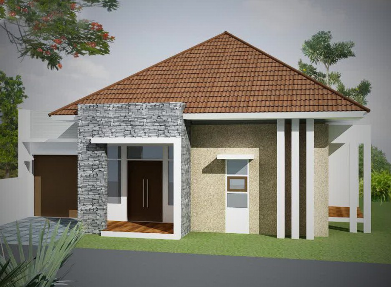 Rumah Minimalis Sederhana Dengan Pintu Samping