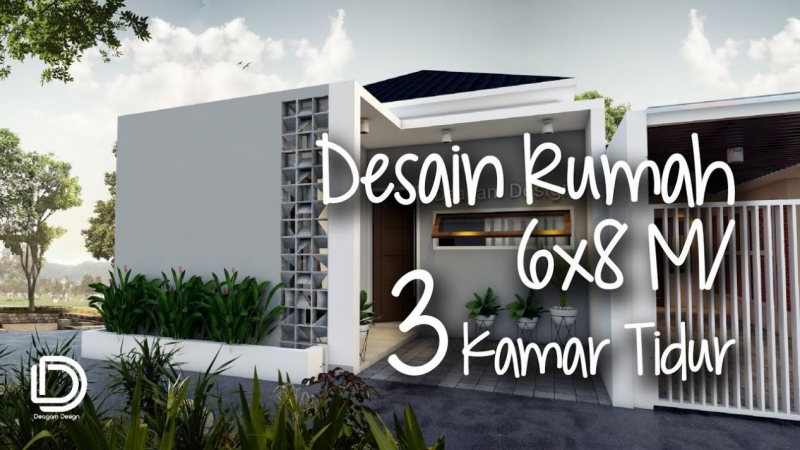 Desain rumah dengan 3 kamar tidur