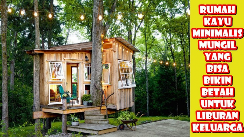 Desain rumah kayu minimalis