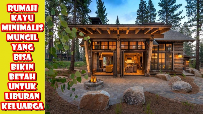 Rumah kayu minimalis mungil
