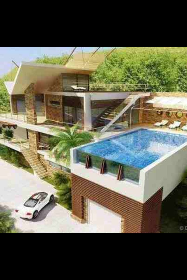 Contoh Gambar Desain Rumah Minimalis 2 Lantai Dengan Kolam Renang