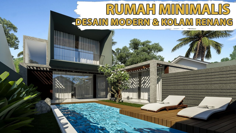 Desain Rumah Modern Minimalis Dengan Kolam Renang Ala Hotel