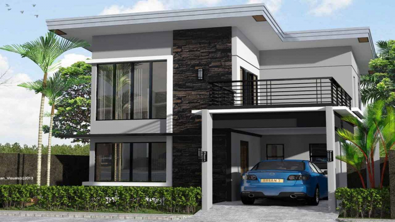 Desain Rumah Mewah 2 Lantai Dengan Garasi