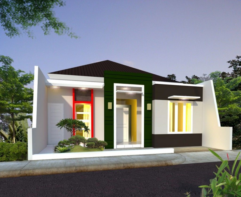 Desain Rumah Perpaduan Warna Hitam dan Putih Yang Menarik