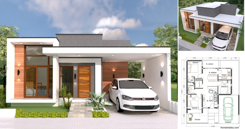 Desain Rumah Tanpa Gerbang dan Ada Mushola