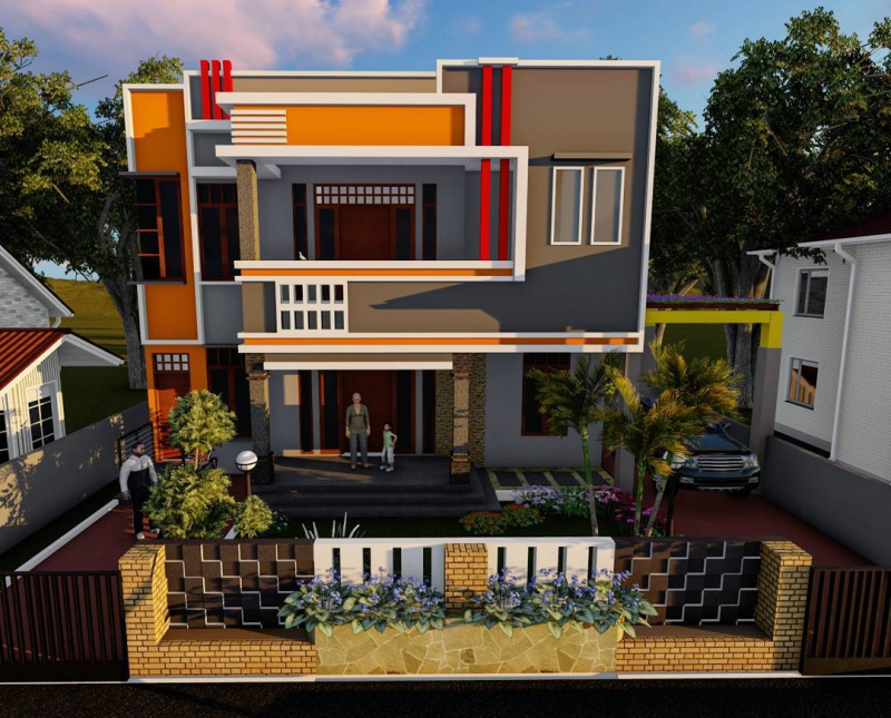 Sketsa Desain Rumah Minimalis Tampak Depan