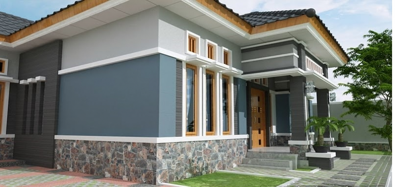 Desain Rumah Minimalis Tampak Depan Dengan Batu Alam Minimalis Modern