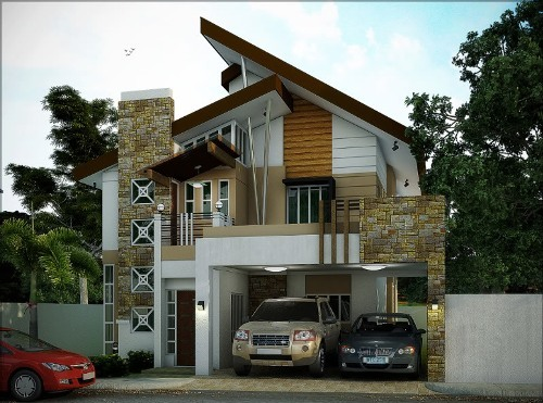 Desain Rumah Minimalis Tampak Depan Dengan Batu Alam Model Kekinian