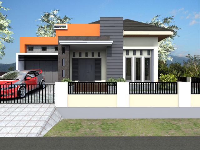 Desain Rumah Minimalis Tampak Depan Dengan Batu Alam Modern Minimalis