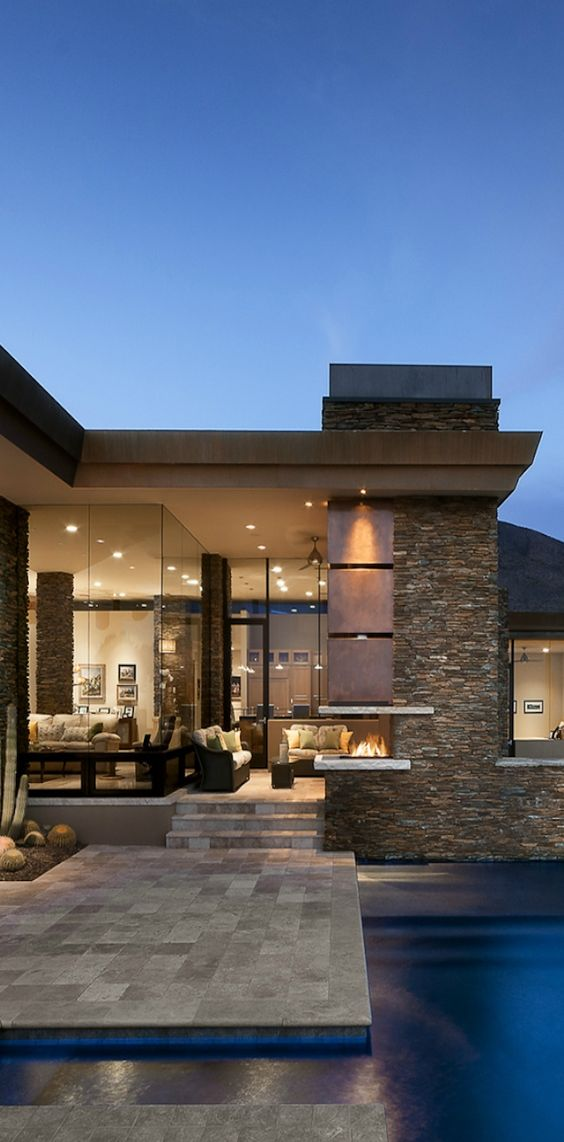 Desain Rumah Minimalis Tampak Depan Dengan Batu Alam Modern